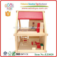 2015 Casa de boneca de madeira quente, casa de boneca de madeira de alta qualidade para crianças